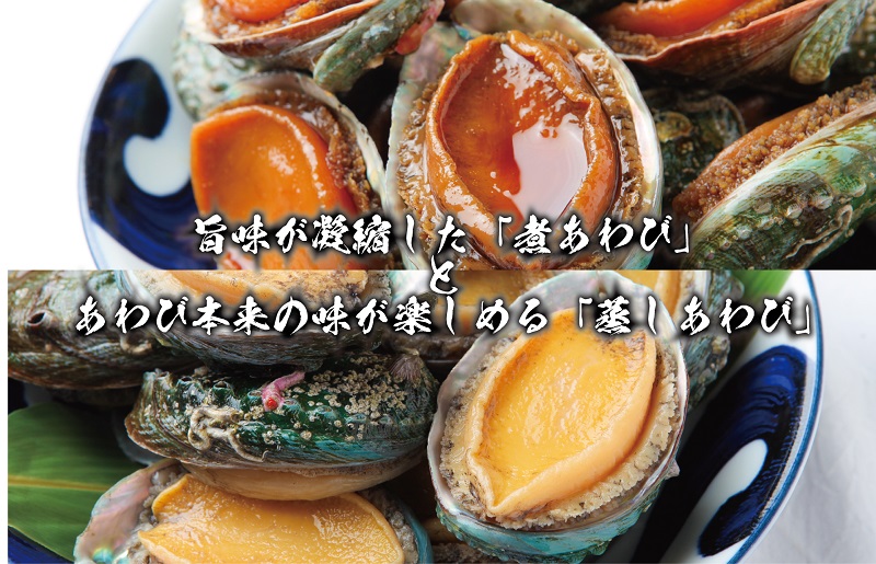 大ぶりサイズ！あわび（蒸し・煮）合計 500g以上 099H1508