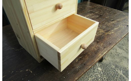 手作り木製 キャビネット5段 099H2153