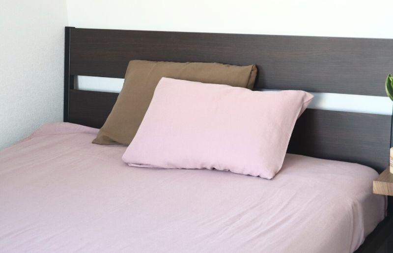 【tissu de coton/ダブルガーゼ】泉州南部織 ピローケース 1枚（くすみ桜） G1995