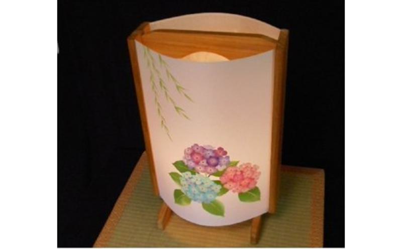 着物生地で作ったおしゃれな行灯（あんどん） 金魚と紫陽花 099H268