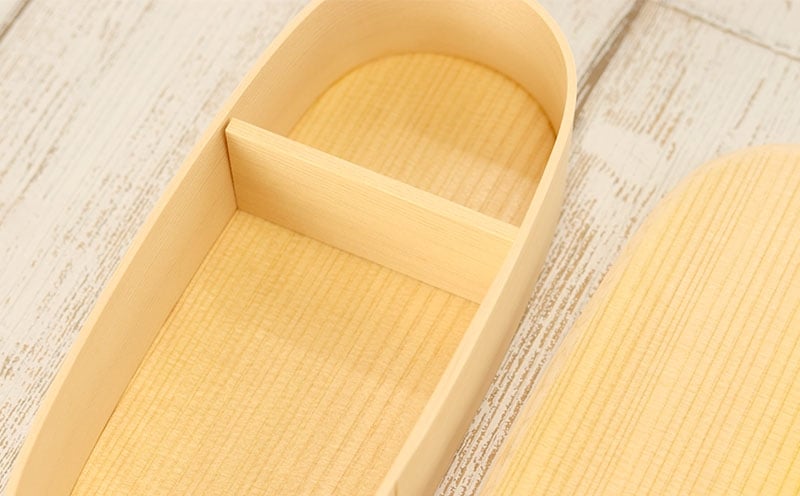 曲げわっぱ弁当箱 スリム小判 550cc 099H3580