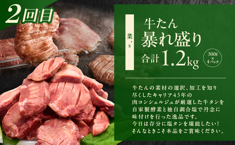 1位獲得の肉 定期便 全3回【牛肉 焼肉 牛タン ハラミ 牛ヒレ お肉 福袋 訳あり サイズ不揃い 毎月配送コース】 099Z309