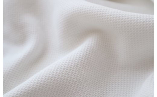 【tissu de coton/ハニカム織】泉州南部織 BED用シングルシーツ＆ピロー（WH） G1951