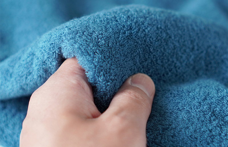 シルキータッチ フェイスタオル ブルー5枚 G2074