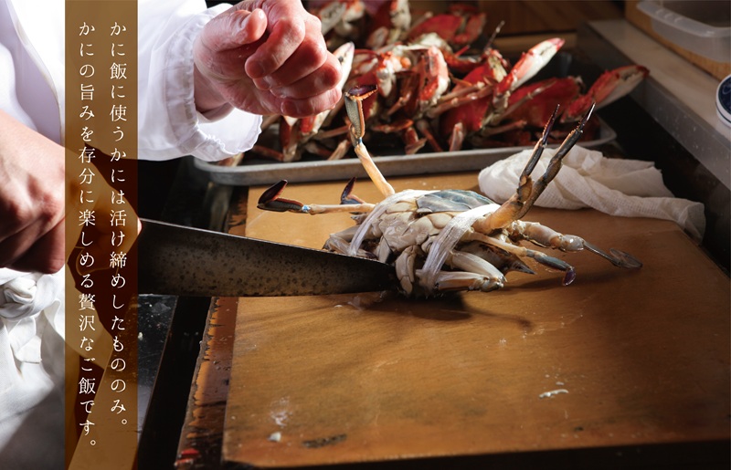 【TVで紹介！】わたりがに料理 割烹松屋 かに飯「上」 099H1729