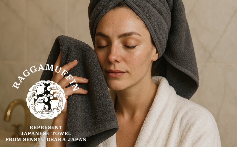 高級泉州タオル ラガマフィン バスタオル フェイスタオル グレー 合計6枚（3枚×2種）【国産 日用品 上質 タオル 国内製造】 099H2477