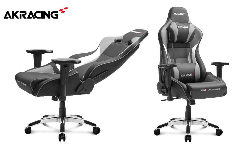 AKRacing Pro-X Gaming Chair (Grey) JP エーケーレーシング ゲーミングチェア（ヘッドレスト・ランバーサポート付き） 099H3161