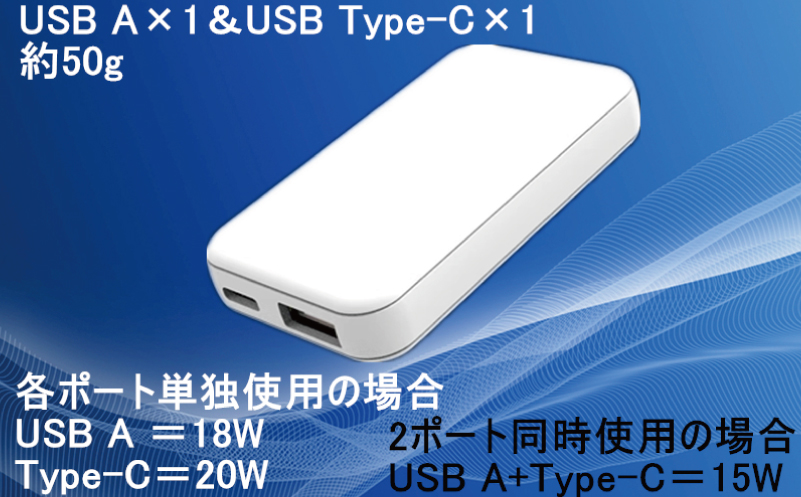 急速充電器 PD 20W USB Type-A＆Type-C スマートフォン対応【超薄型 GaN タイプA タイプC スマホ】 099H3808