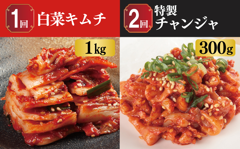 【リピーター続出】栄物産自慢の定期便 6種のキムチ食べ比べ【毎月配送コース 高評価 人気 惣菜 きむち 漬物 韓国グルメ おつまみ 家計応援 お楽しみ 福袋 全6回】 099Z245