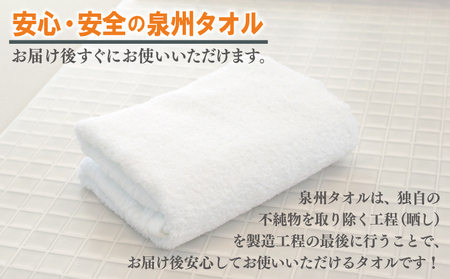 ミニバスタオル 5枚（ホワイト）【40cm×120cm 500匁 国内製造 泉州タオル フェイスタオル 以上 バスタオル 未満 吸水 普段使い シンプル 日用品 家族 ファミリー】 099H2931-1