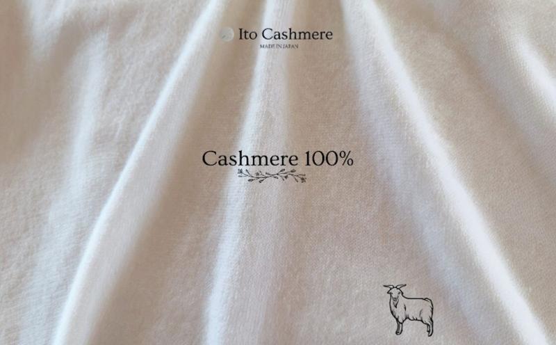 100％ピュアカシミヤ・マフラー オーガニックホワイト フリンジ無し【高級 カシミア おしゃれ ファッション 防寒 かしみあ】 G3597