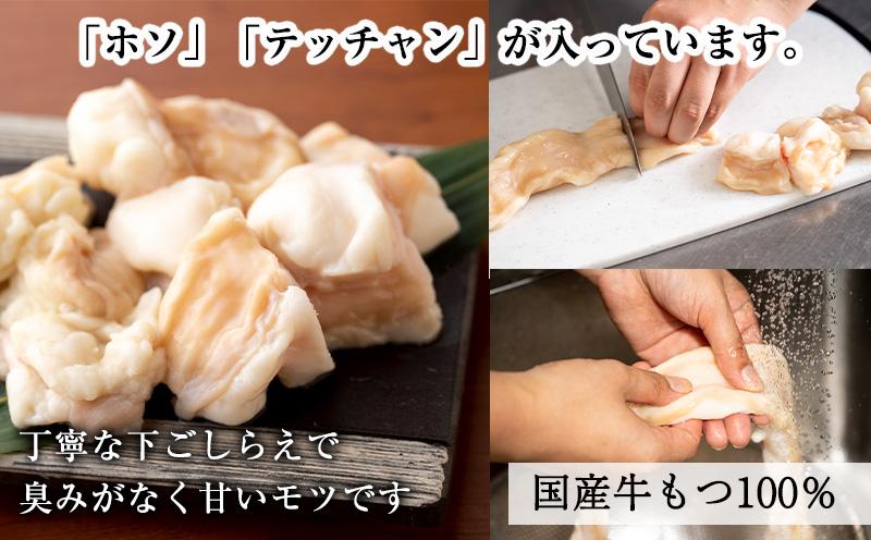 国産牛もつ100%「まろやか京風みそ」もつ鍋セット2～3人前 モツ入りスープ 1.2kg 099H3416