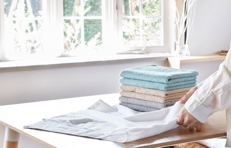 【スピード発送】毛羽落ち軽減！フェイスタオル6枚オフホワイト G2041