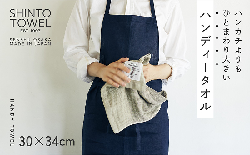 SHINTO TOWEL「2.5重ガーゼ・ハンドタオル」（ホワイト）2枚セット オーガニックコットン100% 099H3958