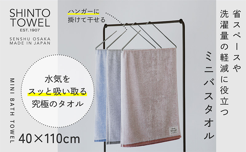 SHINTO TOWEL「ユキネ・ミニバスタオル」aka（赤）2枚セット 【オーガニックコットン100% 国産 吸水 普段使い シンプル 日用品 家族 ファミリー】 099H4000-1