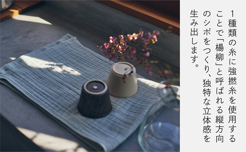 神藤タオル「ランダムガーゼ・フェイスタオル」（ブルー）3枚セット【国産 吸水 普段使い シンプル 日用品 家族 ファミリー】 010B1797-1