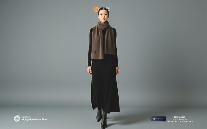 『Noble Fibre』100％ヤク・マフラー メッシュ ベージュ【高級 おしゃれ ファッション カシミア より暖かい 防寒】 G3570