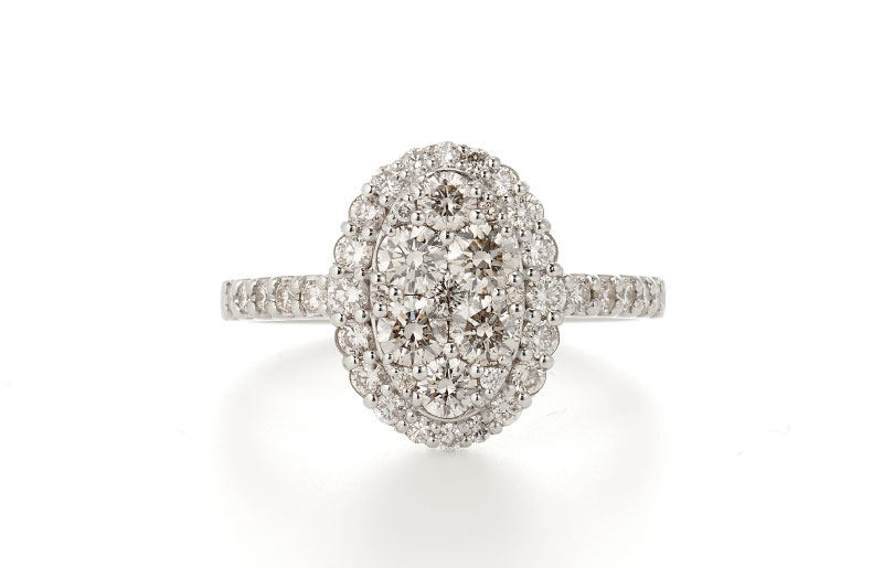 ARC-EN-CIEL プラチナ ダイヤリング（計 1.0ct）【鑑別書付き ジュエリー プレゼント ギフト ファッション アクセサリー 贈り物 贈答 お祝い 記念日】 J003-4