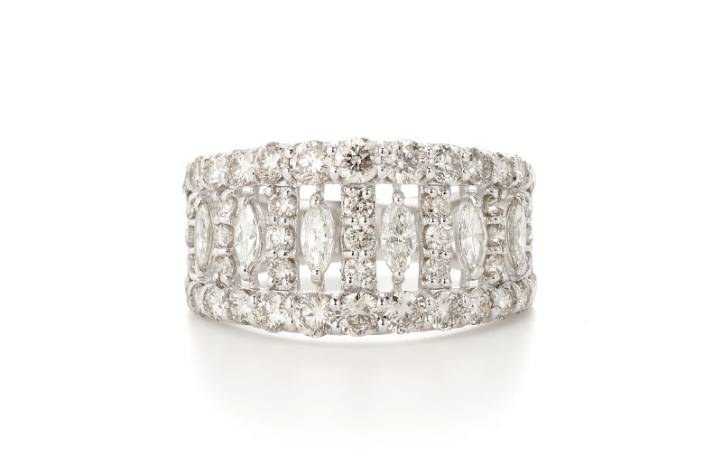 ARC-EN-CIEL プラチナ ダイヤリング（計 2.0ct）【鑑別書付き ジュエリー プレゼント ギフト ファッション アクセサリー 贈り物 贈答 お祝い 記念日】 J005-4