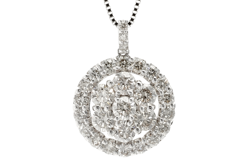 アルカンシェル プラチナダイヤペンダント（計 1.5ct）【鑑別書付き ジュエリー プレゼント ギフト ファッション アクセサリー 贈り物 贈答 お祝い 記念日】 J006-4