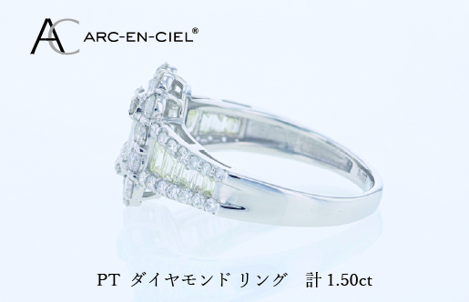 ARC-EN-CIEL PTダイヤリング（計 1.50ct） J069