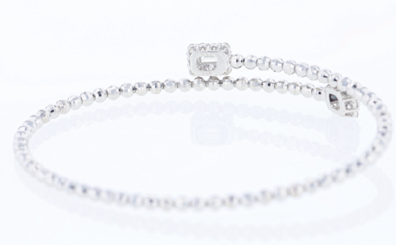 アルカンシェルPTダイヤ形状記憶バングル（計 0.52ct）【鑑別書付き ジュエリー プレゼント ギフト ファッション アクセサリー 贈り物 贈答 お祝い 記念日】 J094