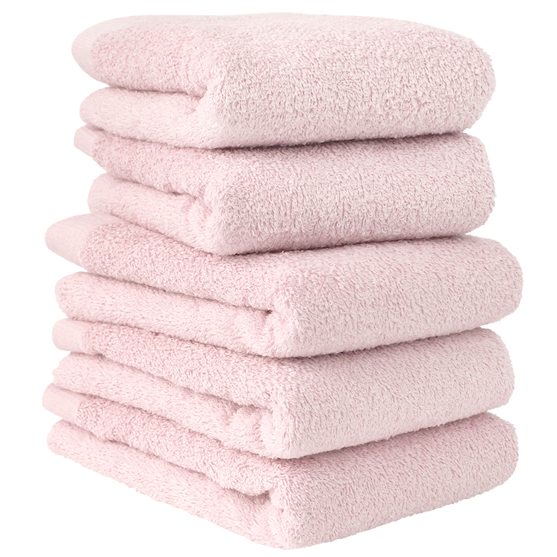 【アウトレット】ヒオリエ ホテルタオル ビックフェイスタオル 5枚 ライトピンク【泉州タオル 吸水 普段使い 無地 シンプル 日用品 スピード発送】 X1-3