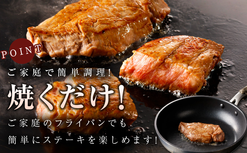 黒毛和牛ヒレステーキセット 合計 300g（ヒレステーキ 200g／ヒレサイコロステーキ 100g）【氷温熟成×極味付け 牛肉 和牛 経産牛 訳あり サイズ不揃い 規格外 数量限定】 mrz0273