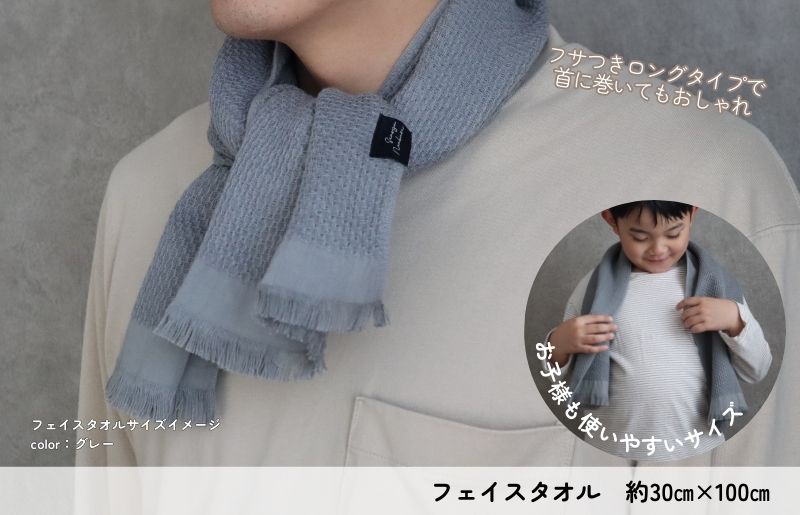 【速乾・軽量】牛乳パックからできたフェイスタオル2枚（マリンブルー） G1924