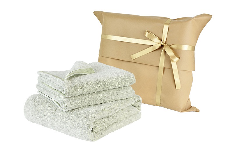 ハレバスタオル1枚フェイスタオル2枚（ティーグリーン） G2030