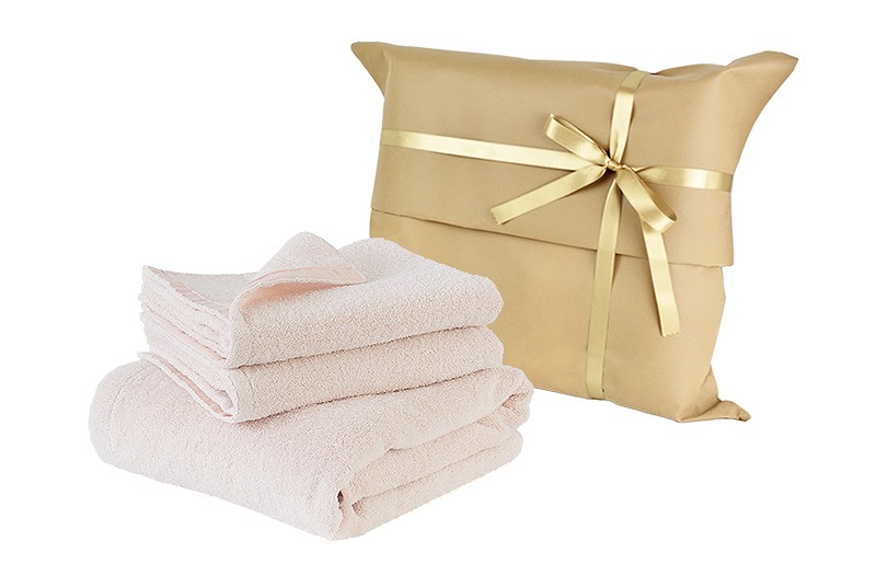 ハレバスタオル1枚フェイスタオル2枚（フレッシュピンク） G2031