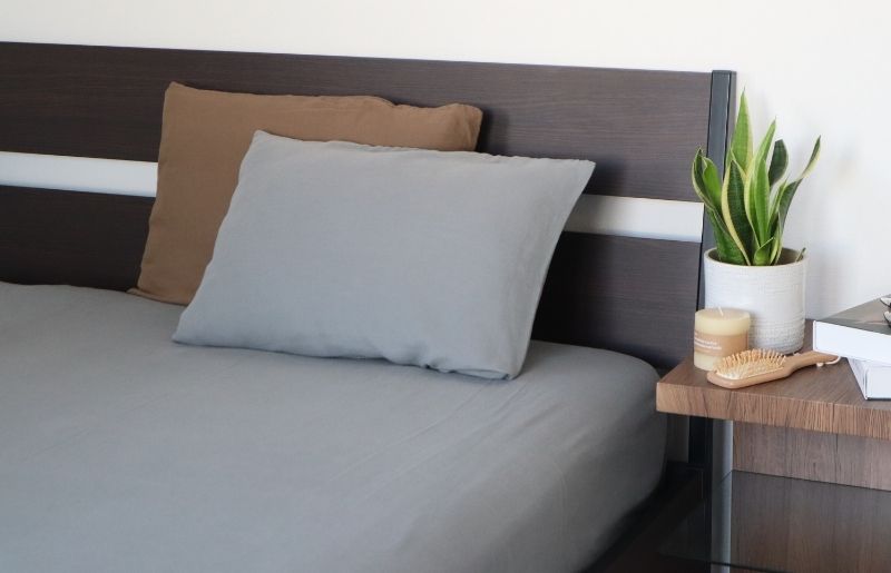 【tissu de coton/ダブルガーゼ】泉州南部織 シングルフラットシーツ 1枚（グレー） G1938