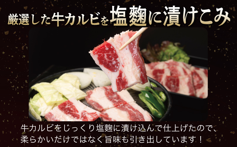 【ANA限定】牛シマチョウ（タレ漬け+塩麹）＆塩麹漬け牛カルビの焼肉セット  合計1.5Kg（1袋250ｇ×各2袋） 【味付け 小分け 焼くだけ 簡単調理 BBQ 牛肉 ホルモン 250g×6袋】 G3351