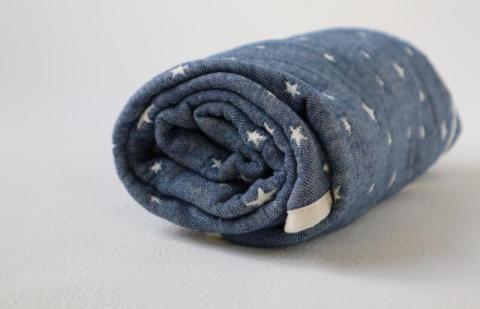 泉州南部織 6重ガーゼマルチケット（星柄/NE） G1894