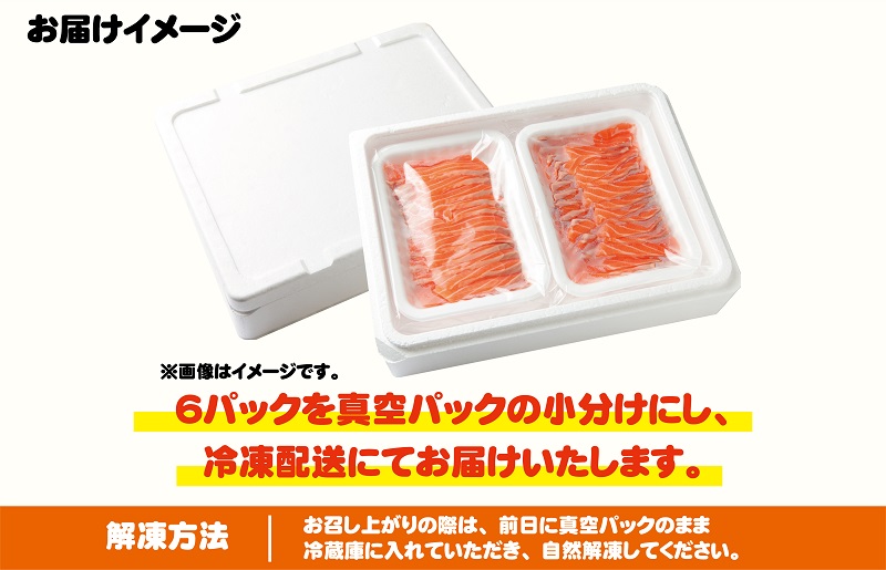 アトランティックサーモン 1.2kg（200g×6）訳あり サイズ不揃い 020C301