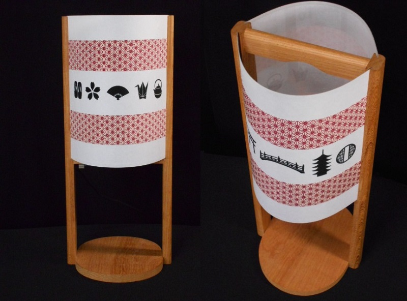 着物生地で作ったおしゃれな行灯 日本の文化【あんどん 工芸品 和風 置物 壁飾り インテリア】 030D060