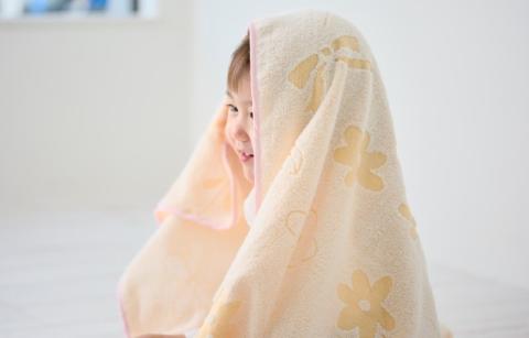 【高島屋選定品】泉州タオル おくるみ１枚（オレンジ）【タオル 国産 シンプル 日用品 ベビー】 TTT0007