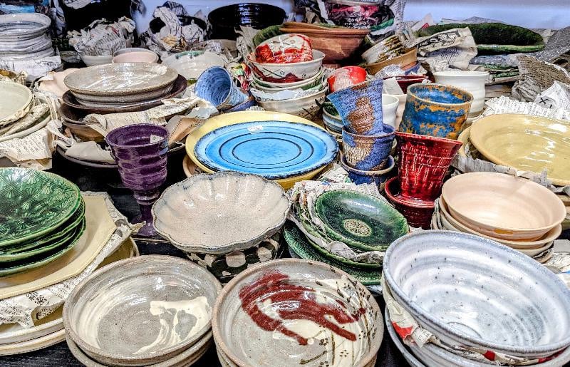 陶器市福袋・日常茶飯皿食器＆花入れ（一輪挿し）（5～8点） 099H1275