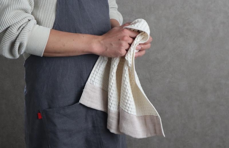 【オーガニックコットン100％】泉州南部織 cherir/ワッフルフェイスタオル3枚セット G1993