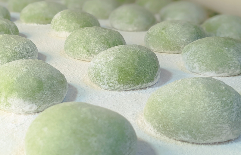 老舗和菓子屋さんの杵つき生丸餅（よもぎ）12個＆つぶあん 200g×3セット 099H4039