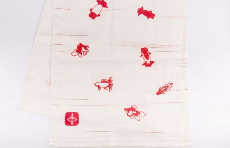 【スピード発送】JAPAN madeガーゼタオル 3枚セット(スラブ赤)【泉州タオル 国産 吸水 普段使い シンプル 日用品】 099H333