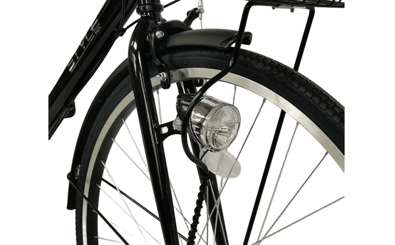 STYLE KIX  カゴ付きクロスバイク276 ガンメタ【27型 自転車 完成品 組み立て不要 アウトドア サイクリング じてんしゃ 通勤 通学 新生活】 099X341-1