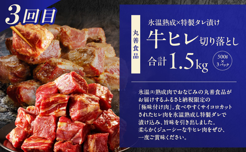 1位獲得の肉 定期便 全3回【牛肉 焼肉 牛タン ハラミ 牛ヒレ お肉 福袋 訳あり サイズ不揃い 毎月配送コース】 099Z309