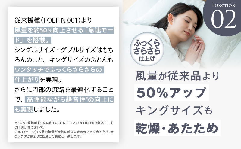 【国内製造】ふとん乾燥機 FOEHN PRO cado フェーンプロ【日本製 国産 コンパクト 布団 乾燥 消臭 ダニ対策 一人暮らし】 IBS0006