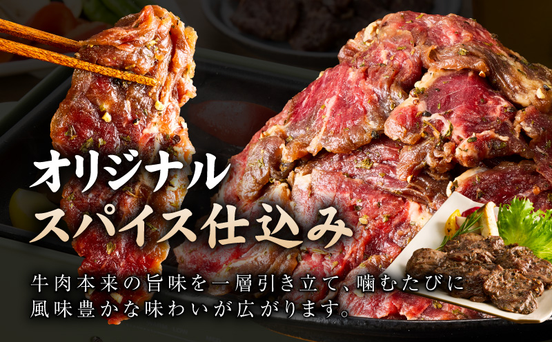 【満足牛ハラミ】オリジナルスパイス仕込み 400g【味付け ハラミ 小分け 焼くだけ 簡単調理 BBQ 牛肉 200g×2P】 G3448