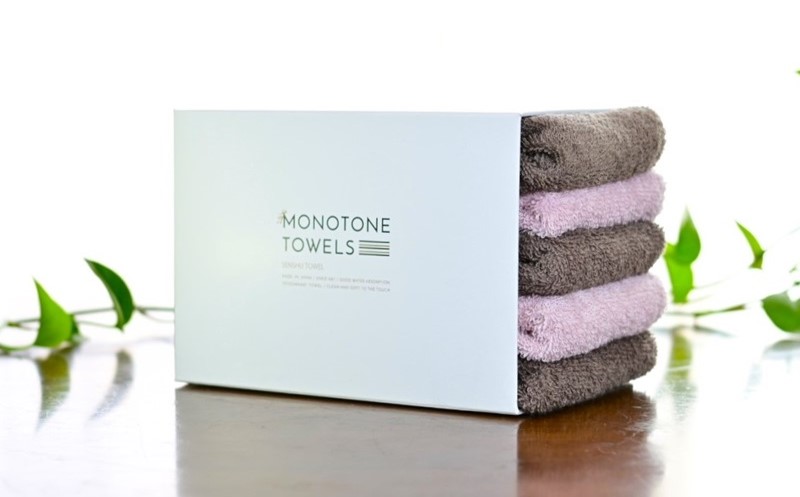 ふんわりやさしいモノトーンタオル 5枚セット（ココア＆ピンクグレー）35×80cm 泉州タオル 【泉州タオル 国産 吸水 普段使い シンプル 日用品】 010B1556