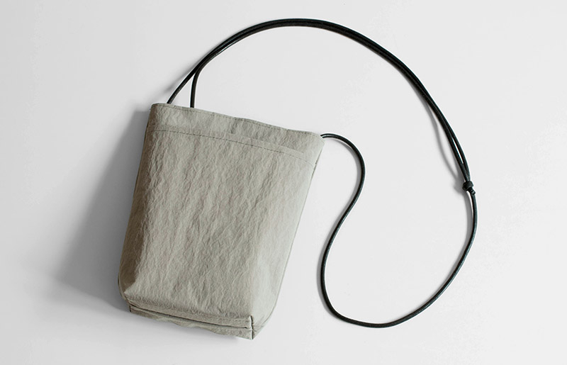 ミニショルダーバッグ KONBU(R)【グレー 撥水素材 ナイロン生地 日本製 軽量 ファッション】 G2849