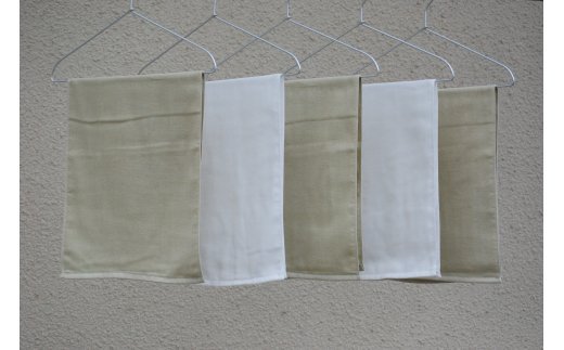 さらっとガーゼとふんわりパイルのモノトーンタオル（ピスタチオ3枚 ホワイト2枚） 【泉州タオル 国産 吸水 普段使い シンプル 日用品】 010B1156