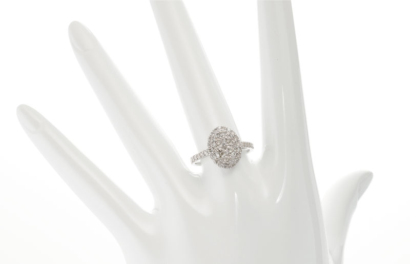 ARC-EN-CIEL プラチナ ダイヤリング（計 1.0ct）【鑑別書付き ジュエリー プレゼント ギフト ファッション アクセサリー 贈り物 贈答 お祝い 記念日】 J003-4