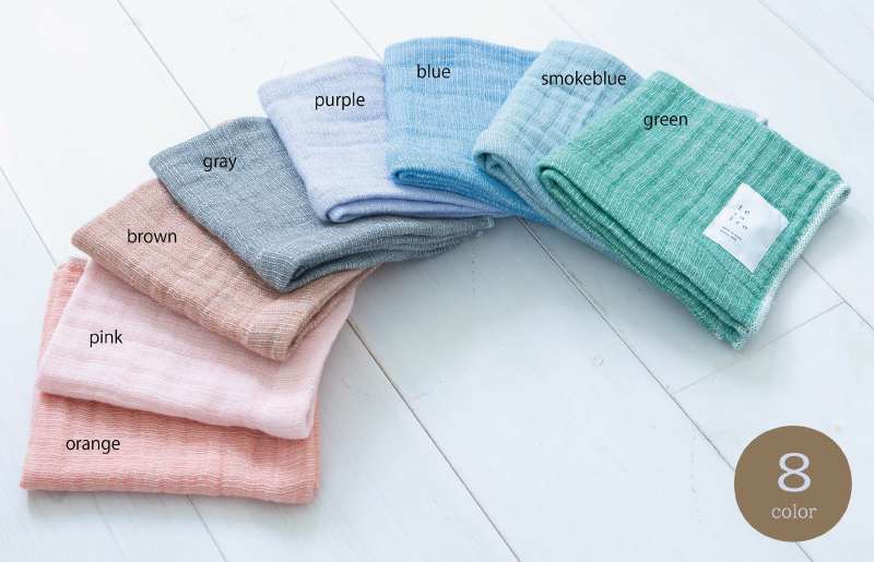 特殊織ガーゼのハンドタオル 1枚（ブルー）【泉州タオル 国産 吸水 普段使い シンプル 日用品】 W104